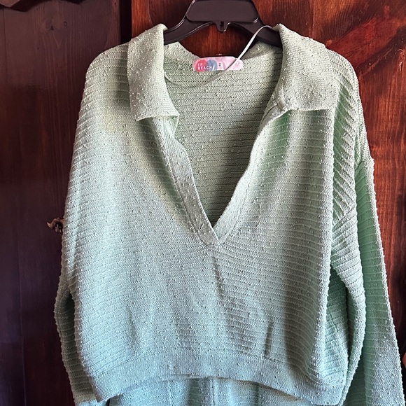 FP Movement by Free People Mint V-Neck Sweater - Picture 1 of 7